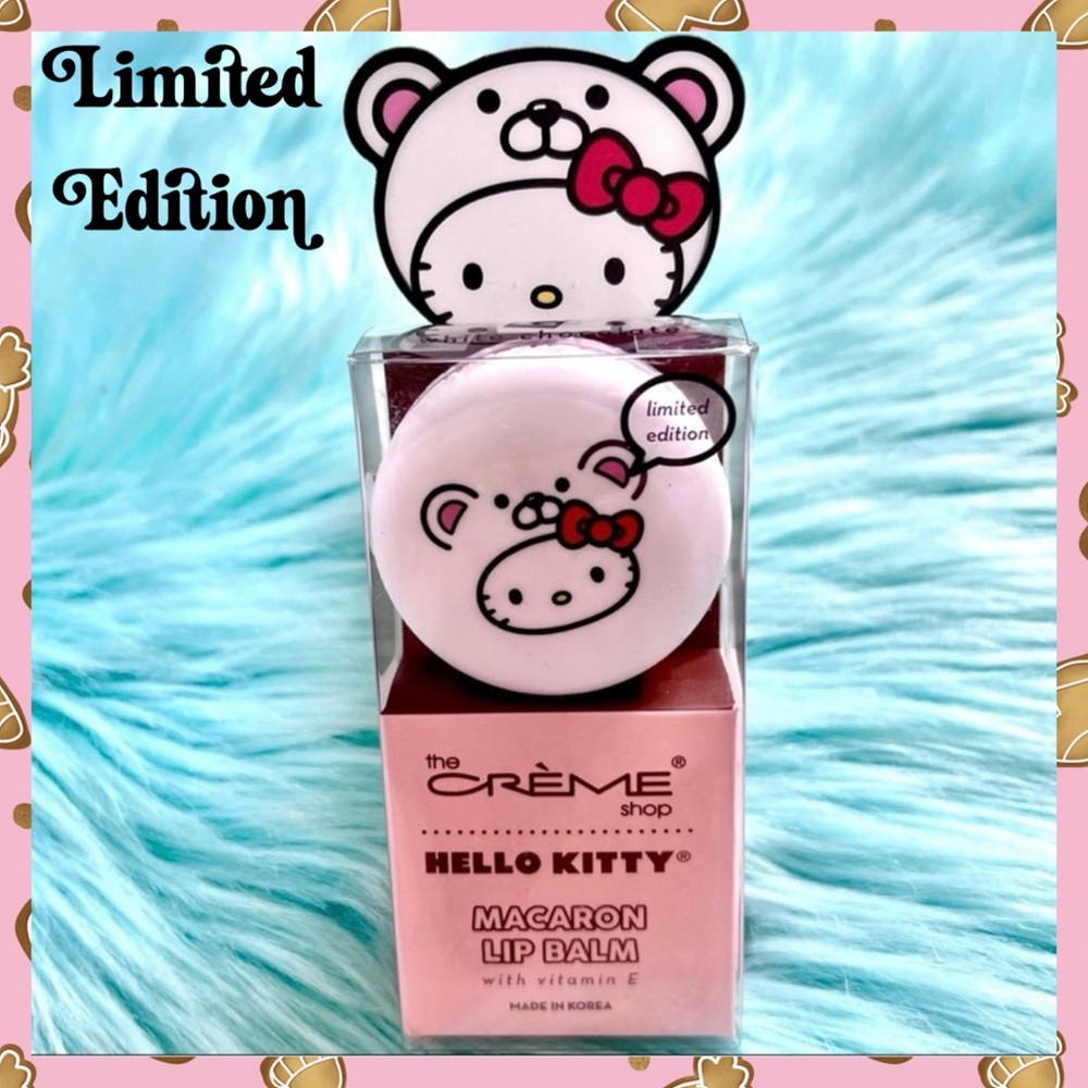 Crème Shop X Sanrio White Chocolate Limited Edition Hello Kitty Macaron Lip Balm - Picture 7 of 7
